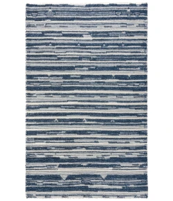 Rizzy Home Capri CPI105 Ivory / Blue Area Rug 5 ft. X 7 ft. 6 in. Rectangle