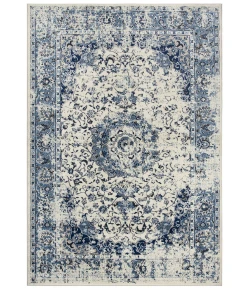 Rizzy Home Everything Old Is New Again ENA106 Ivory / Blue Area Rug 5 ft. 3 in. X 7 ft. 7 in. Rectangle
