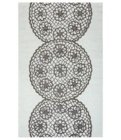 Rizzy Home Dimensions DI2456 White / Gray Area Rug 12 ft. X 15 ft. Rectangle