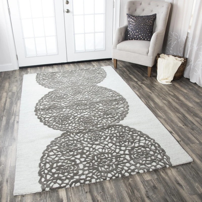 Rizzy Dimensions Area Rug DI2456 10' Round grey