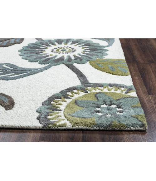 Rizzy Eden Harbor Area Rug EH8642 10' Round sage/blue--teal