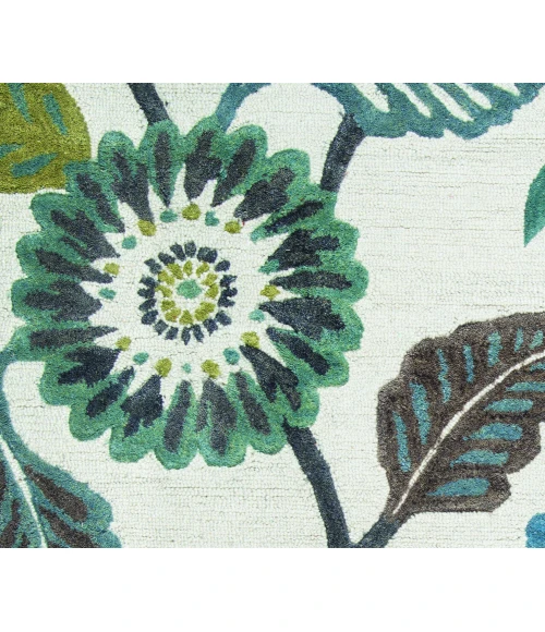 Rizzy Eden Harbor Area Rug EH8642 10' Round sage/blue--teal