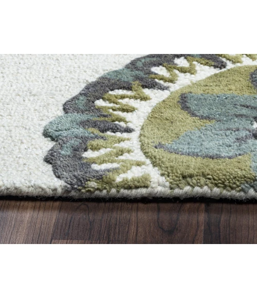 Rizzy Eden Harbor Area Rug EH8642 10' Round sage/blue--teal