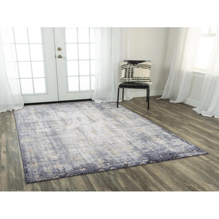 Rizzy Emerge Area Rug EMG925 5'3" x 7'6" Gold/Charcoal