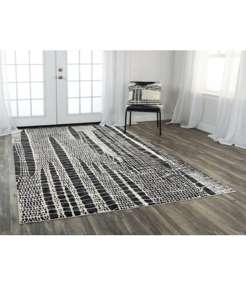 Rizzy Emerge Area Rug EMG926 5'3" x 7'6" Beige/Black