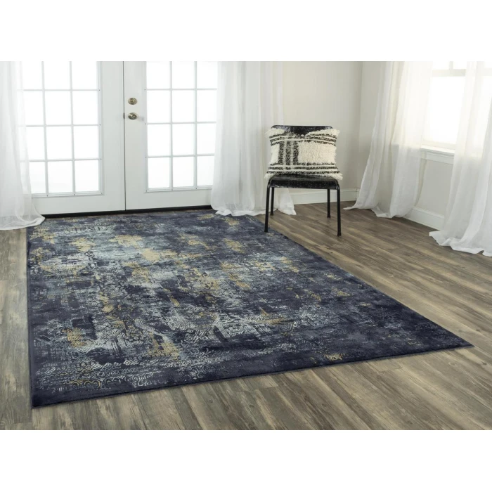 Rizzy Emerge Area Rug EMG928 8'6" x 11'10" Gray/Black