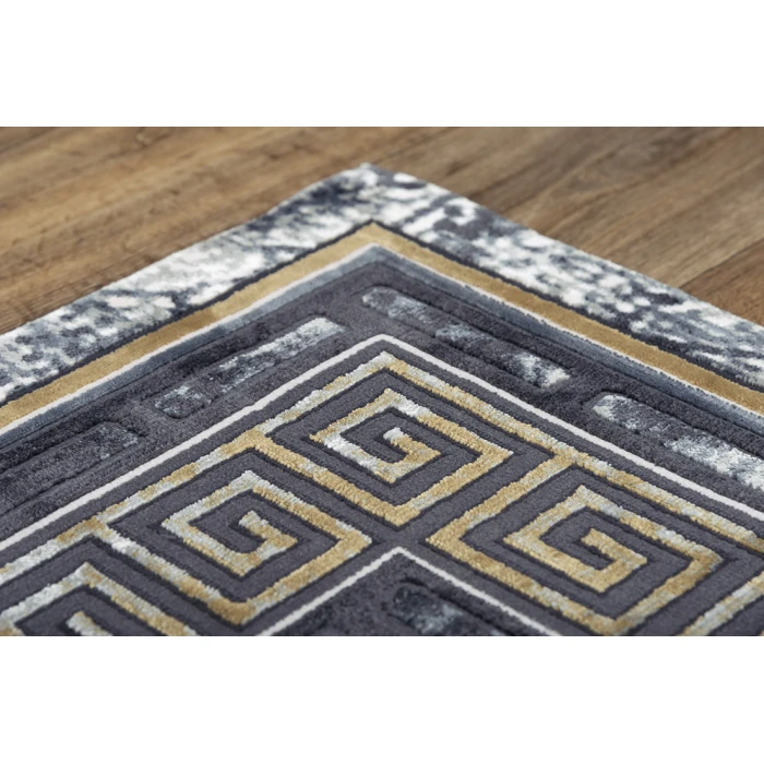 Rizzy Emerge Area Rug EMG923 7'10" x 9'10" Black/Beige