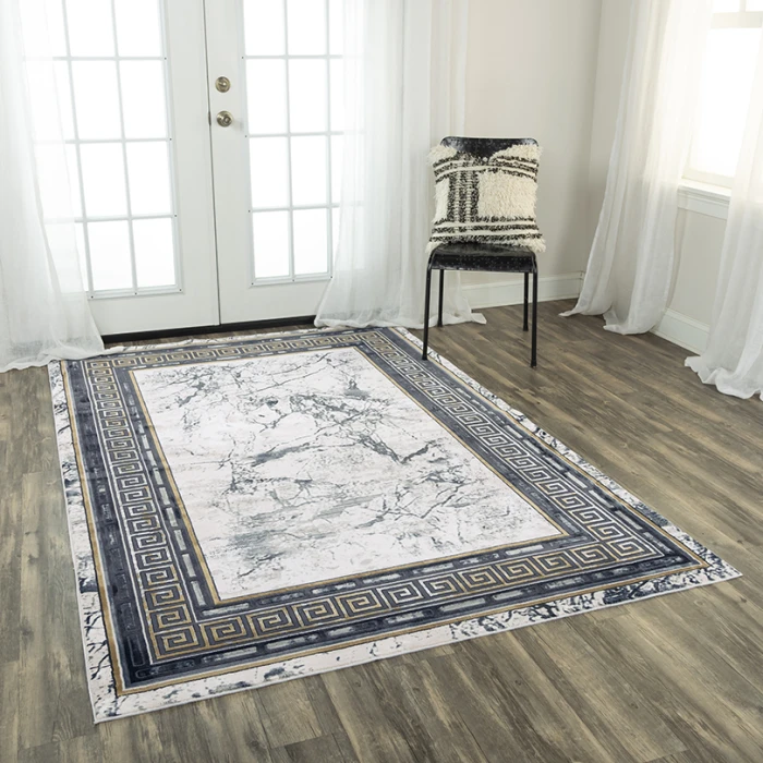 Rizzy Emerge Area Rug EMG923 7'10" x 9'10" Black/Beige