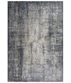 Rizzy Home Emerge EMG925 Gold / Charcoal Area Rug 5 ft. 3 in. X 7 ft. 6 in. Rectangle