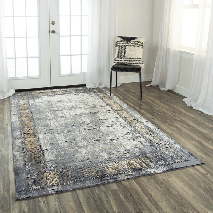 Rizzy Emerge Area Rug EMG930 8'6" x 11'10" Beige/Charcoal