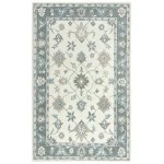 Rizzy Home Essence ESS101 Ivory / Gray Area Rug 5 ft. X 7 ft. 6 in. Rectangle