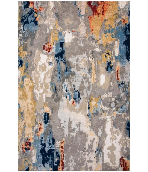 Rizzy Home Evolution Gray/Burgundy EVO443 6 ft. X 9 ft. Rectangle Rug