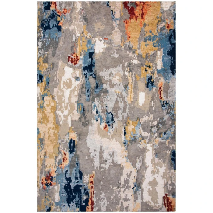 Rizzy Home Evolution Gray/Burgundy EVO443 10 ft. X 14 ft. Rectangle Rug