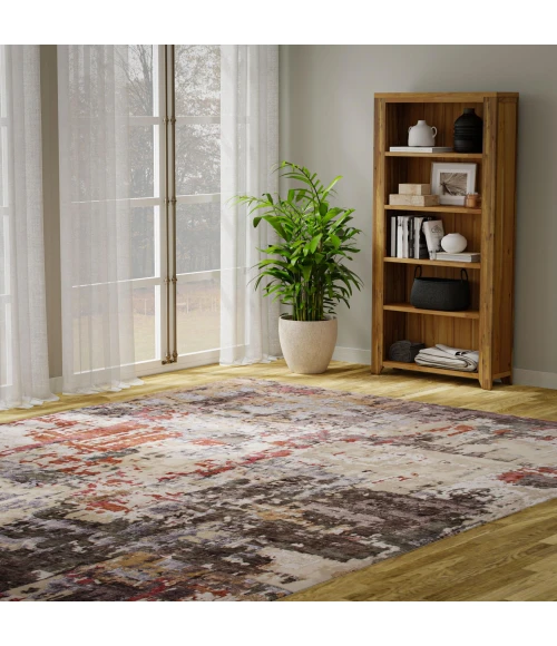 Rizzy Home Evolution Gray/Multi EVO540 6 ft. X 9 ft. Rectangle Rug