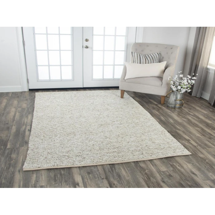 Rizzy Ewe Complete me Area Rug EWE102 5' x 8' Beige