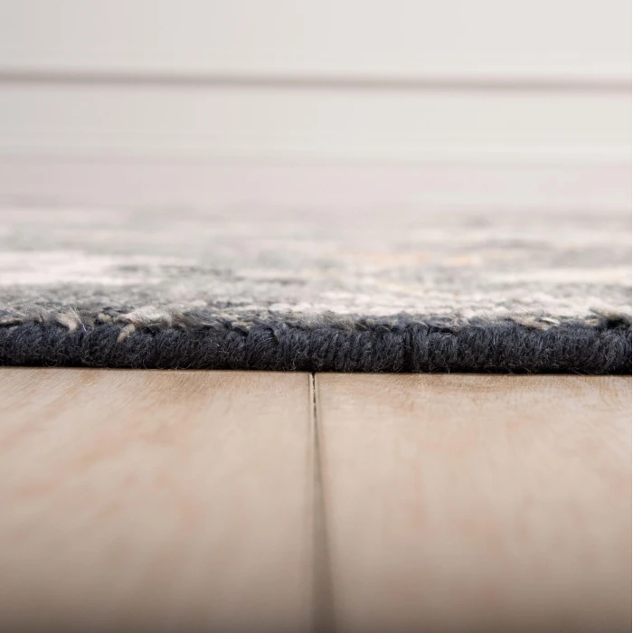 Rizzy Home Hallmark Charcoal HAL238 8 ft. X 10 ft. Rectangle Rug