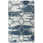 Rizzy Home Haven HVN103 Blue Area Rug 7 ft. 6 in. X 9 ft. 6 in. Rectangle