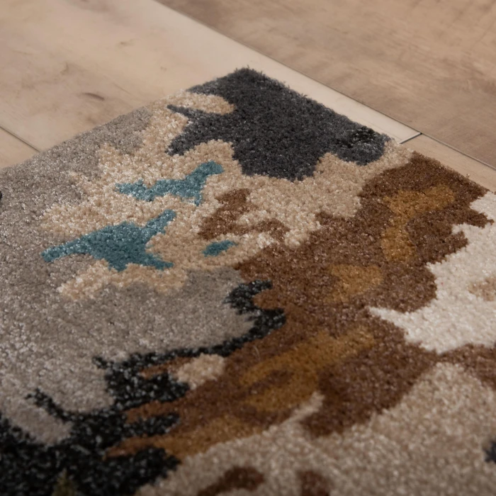 Rizzy Home Kinetic Tan/Multi KIN534 8 ft. 9 in. X 11 ft. 9 in. Rectangle Rug