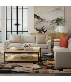 Rizzy Home Kinetic Charcoal KIN660 8 ft. 9 in. X 11 ft. 9 in. Rectangle Rug