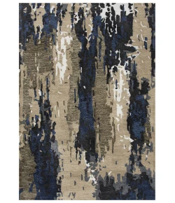 Rizzy Home Metro MET101 Beige / Blue Area Rug 7 ft. 6 in. X 9 ft. 6 in. Rectangle