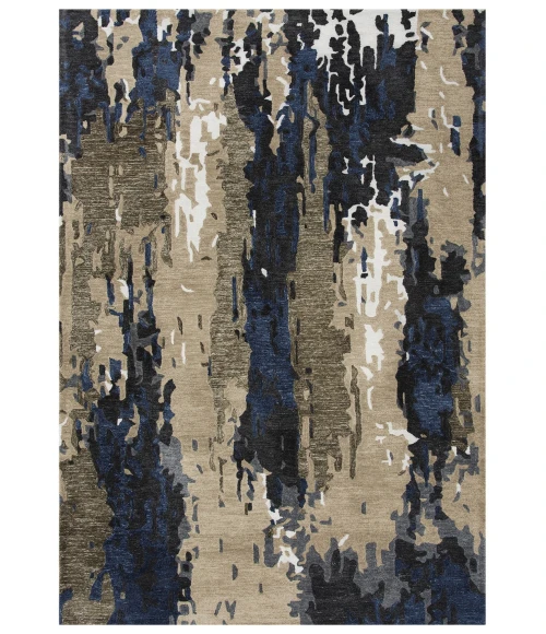 Rizzy Metro Area Rug MET101 7'6" x 9'6" Beige/Blue