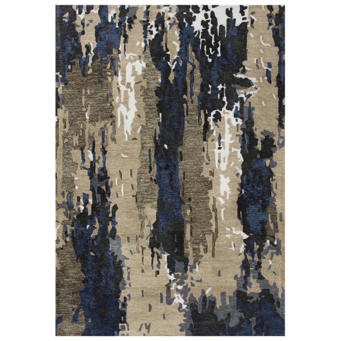 Rizzy Metro Area Rug MET101 7'6" x 9'6" Beige/Blue