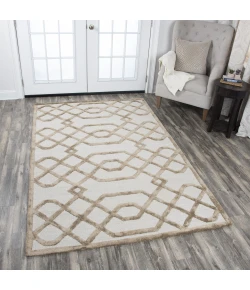 Rizzy Home Monroe ME317A Cream / Tan Area Rug 5 ft. X 8 ft. Rectangle