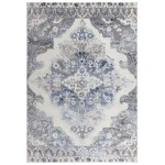 Rizzy Home Marquise MRQ845 Blue Area Rug 5 ft. 2 in. X 7 ft. 3 in. Rectangle