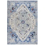 Rizzy Home Marquise MRQ848 Blue Area Rug 5 ft. 2 in. X 7 ft. 3 in. Rectangle