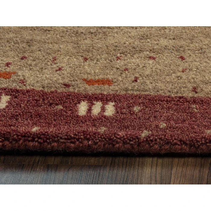 Rizzy Home Mojave maroon MV3159 5 ft. X 8 ft. Rectangle Rug