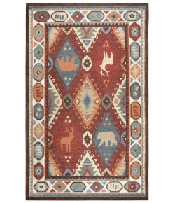Rizzy Home Northwoods NWD106 Red Area Rug 5 ft. X 8 ft. Rectangle