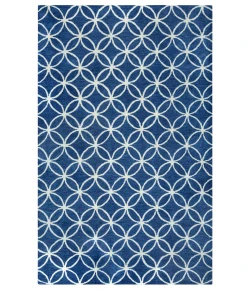 Rizzy Home Opus OP8120 Blue / Ivory Area Rug 2 ft. 6 in. X 10 ft. Rectangle