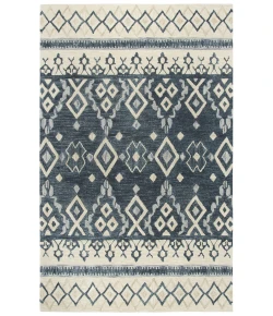 Rizzy Home Opulent OU936A Gray / D. Blue Area Rug 8 ft. X 10 ft. Rectangle