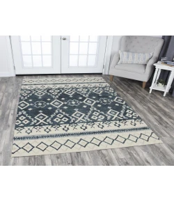 Rizzy Home Opulent OU936A Gray / D. Blue Area Rug 8 ft. X 10 ft. Rectangle
