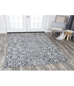 Rizzy Home Opulent OU957A Gray / Light Gray Area Rug 10 ft. X 13 ft. Rectangle
