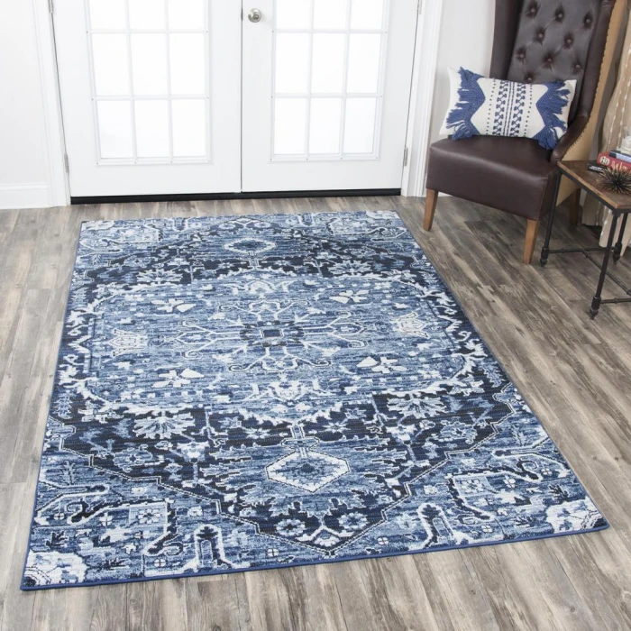 Rizzy Panache Area Rug PN6962 5'3" x 7'6" Light Blue
