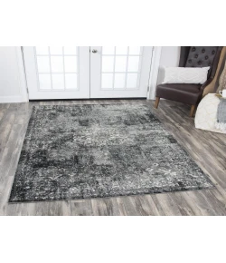 Rizzy Home Panache PN6971 Gray / Black Area Rug 3 ft. 3 in. X 5 ft. 3 in. Rectangle