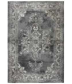 Rizzy Home Panache PN6972 Gray / Black Area Rug 7 ft. 10 in. X 10 ft. 10 in. Rectangle