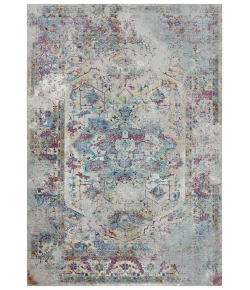 Rizzy Home Princeton PRI101 Blue / Cream Area Rug 3 ft. 11 in. X 5 ft. 6 in. Rectangle