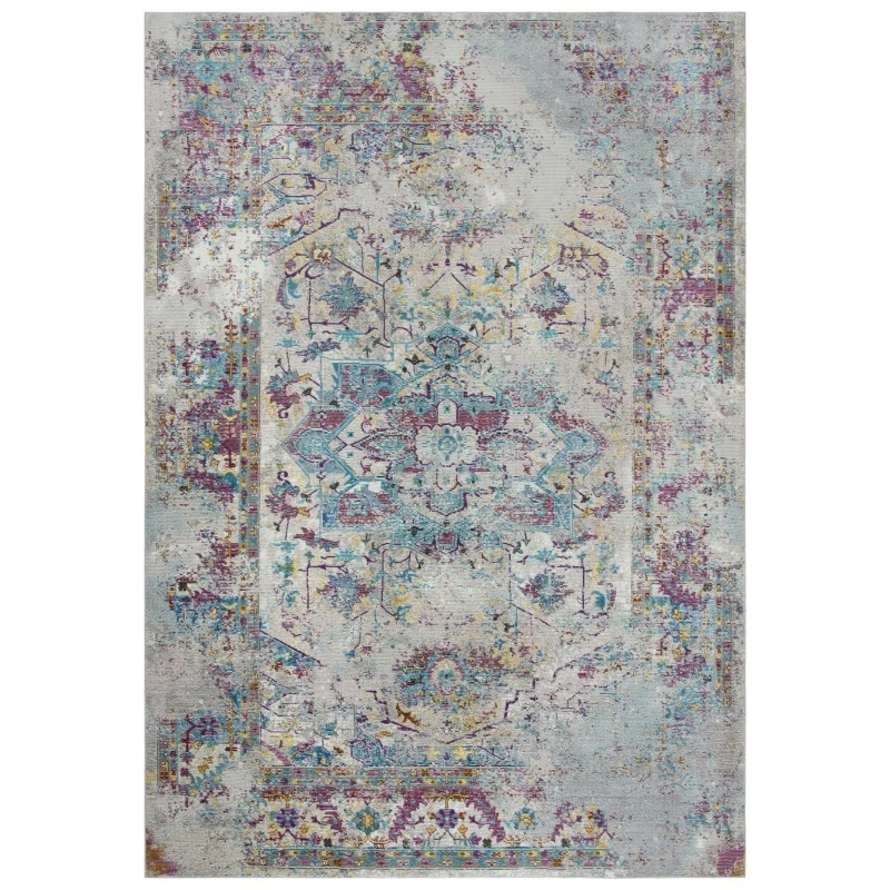 Rizzy Princeton Area Rug PRI101 3'11" x 5'6" Blue/Cream