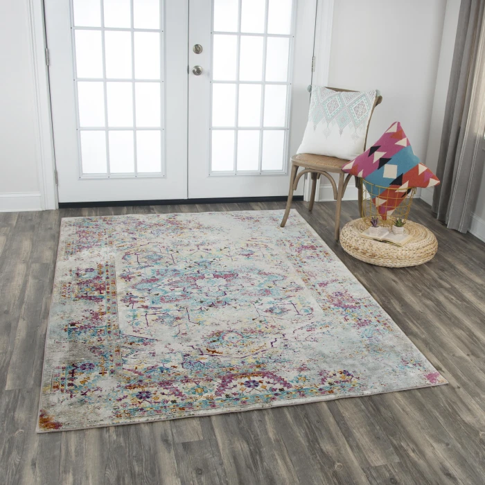 Rizzy Princeton Area Rug PRI101 5' x 7' Blue/Cream