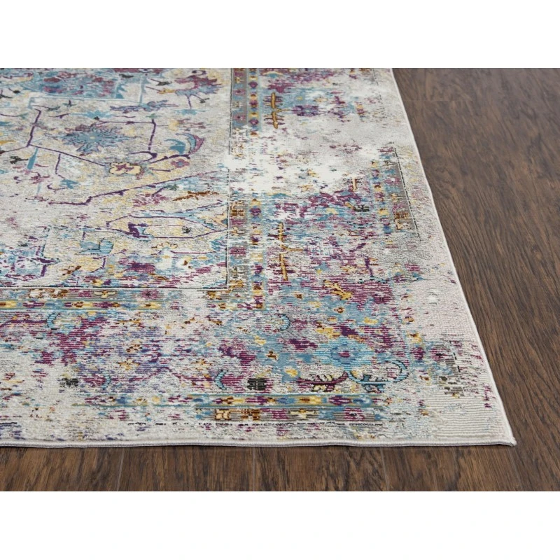 Rizzy Princeton Area Rug PRI101 3'11" x 5'6" Blue/Cream