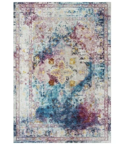 Rizzy Home Princeton PRI104 Cream / Blue Area Rug 7 ft. 6 in. X 9 ft. 5 in. Rectangle