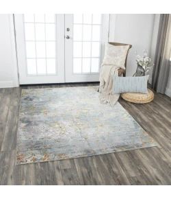 Rizzy Home Princeton PRI106 Blue / Gray Area Rug 7 ft. 6 in. X 9 ft. 5 in. Rectangle