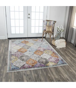 Rizzy Home Princeton PRI108 Cream / Multi Area Rug 3 ft. 11 in. X 5 ft. 6 in. Rectangle