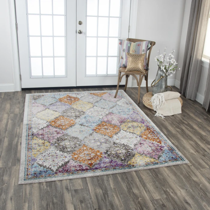 Rizzy Princeton Area Rug PRI108 7'6" x 9'5" Cream/Multi