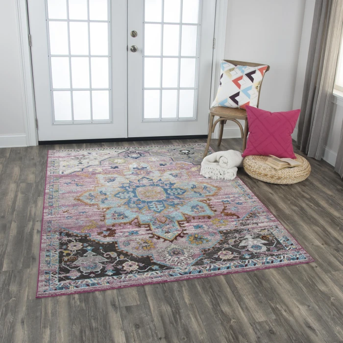 Rizzy Princeton Area Rug PRI109 7'6" x 9'5" Blue/Gray
