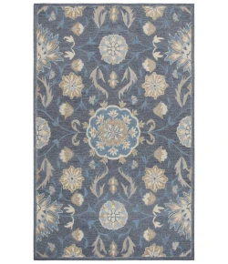 Rizzy Home Resonant RS912A Dark Gray / Blue Gray Area Rug 10 ft. X 13 ft. Rectangle