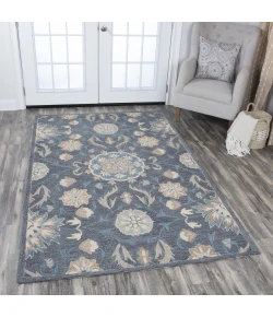 Rizzy Home Resonant RS912A Dark Gray / Blue Gray Area Rug 10 ft. X 13 ft. Rectangle