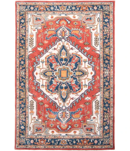 Rizzy Home Sapphire Red/Blue SAH449 7 ft. 9 in. X 9 ft. 9 in. Rectangle Rug